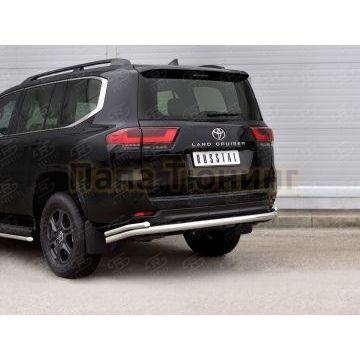 Защита заднего бампера d57 секции-d42 уголки РусСталь для Toyota Land Cruiser 300 2021-