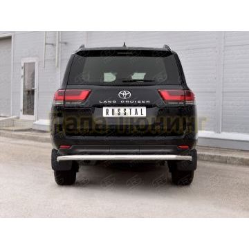Защита заднего бампера d57 секции РусСталь для Toyota Land Cruiser 300 2021-
