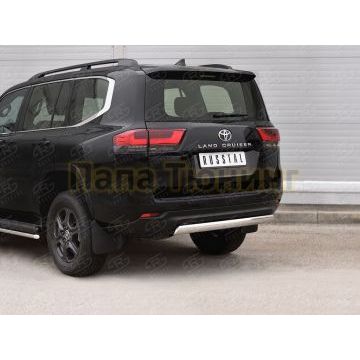 Защита заднего бампера 75х42 дуга РусСталь для Toyota Land Cruiser 300 2021-