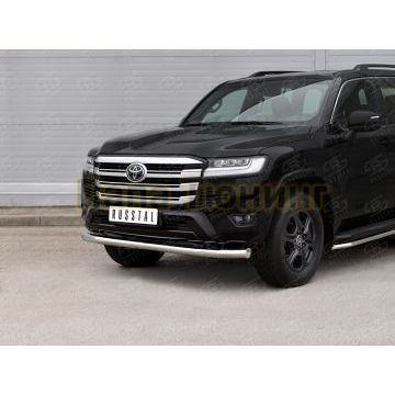 Защита переднего бампера d76 секции РусСталь для Toyota Land Cruiser 300 2021-