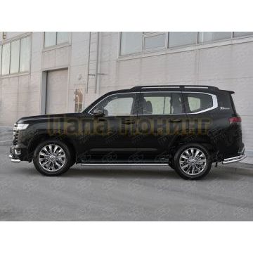 Защита порогов d42 РусСталь для Toyota Land Cruiser 300 2021-