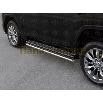 Защита порогов d42 РусСталь для Toyota Land Cruiser 300 2021-