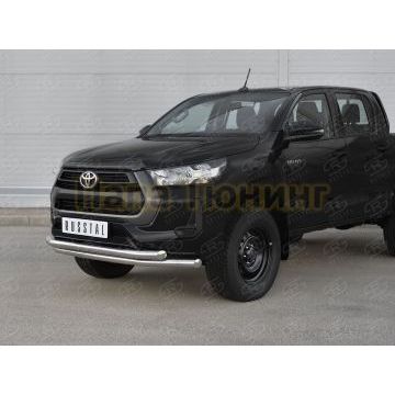 Защита переднего бампера d57 секции-d57 секции РусСталь для Toyota Hilux 2020-