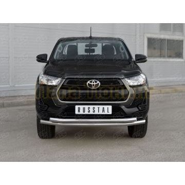 Защита переднего бампера d57 секции-d57 секции РусСталь для Toyota Hilux 2020-