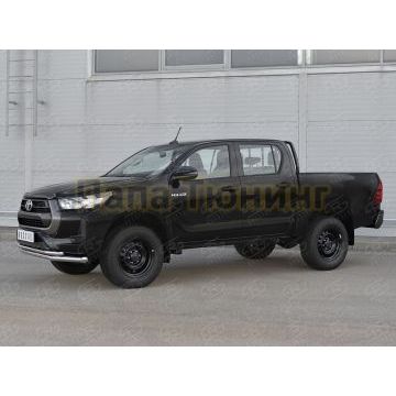 Защита переднего бампера d57 секции-d42 секции РусСталь для Toyota Hilux 2020-