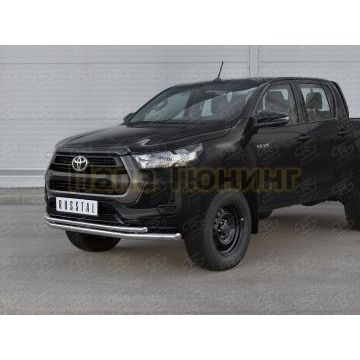 Защита переднего бампера d57 секции-d42 секции РусСталь для Toyota Hilux 2020-