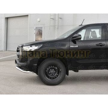 Защита переднего бампера d57 волна РусСталь для Toyota Hilux 2020-
