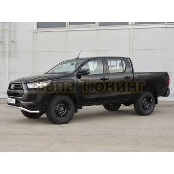 Защита переднего бампера d57 волна РусСталь для Toyota Hilux 2020-