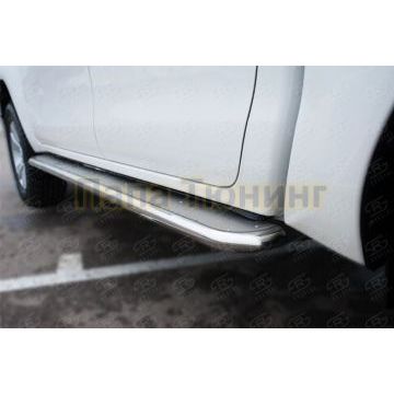 Пороги труба d42 с листом (вариант 3) РусСталь для Toyota Hilux 2020-