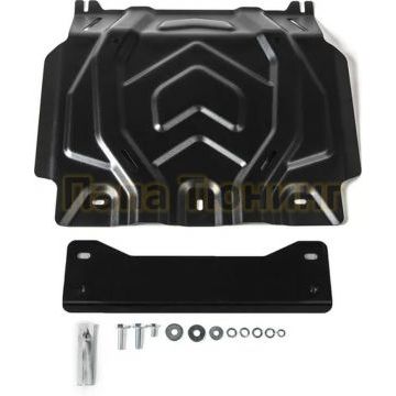 Защита картера Сталь RIVAL для Fiat Fullback, V - 2.4d 2016-/ Mitsubishi L200, V - 2.4d; 2,4d H.P. 2015-/Mitsubishi Pajero Sport, V - 3.0; 2.4d 2016-