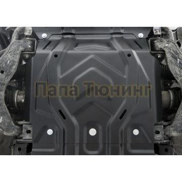 Защита картера Сталь RIVAL для Fiat Fullback, V - 2.4d 2016-/ Mitsubishi L200, V - 2.4d; 2,4d H.P. 2015-/Mitsubishi Pajero Sport, V - 3.0; 2.4d 2016-