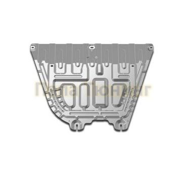 Защита картера + КПП Алюминий АвтоБРОНЯ для Hyundai Solaris, V - 1.4; 1.6 2017-2020/Hyundai Solaris, V - 1.4; 1.6 2020-/Kia Rio X-Line, V - 1.4; 1.6 2017-/Kia Rio, V - 1.4; 1.6 2017-