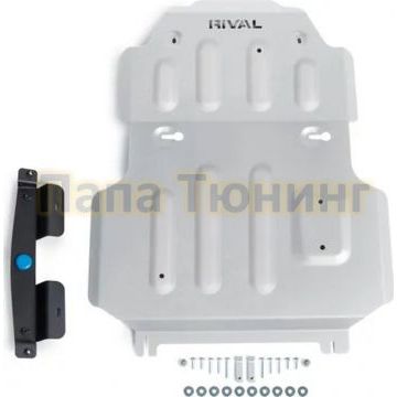 Защита радиатора + картера Алюминий RIVAL для Toyota Land Cruiser 300, V - 4.0; 3.5; 3.3TD 2021-