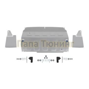 Защита картера + КПП + пыльники левый и правый Алюминий RIVAL для Chery Tiggo 4, V - 1.5; 2.0; Увеличенная 2019-/Chery Tiggo 7 Pro, V - 1.5; Увеличенная 2020-/Chery Tiggo 7, V - 1.5; 2.0; Увеличенная 2019-2020/Chery Tiggo 8 Pro, V - 1.6; 2.0; Увеличенная 2020-/Chery Tiggo 8, V - 2.0; Увеличенная 2020-