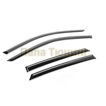 Дефлекторы окон AutoFlex литьевой поликарбонат 4 шт. для Lada Kalina SD HB 2004-2018/Granta HB 2018-