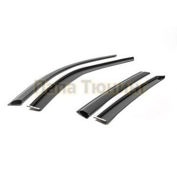 Дефлекторы окон AutoFlex литьевой поликарбонат 4 шт. для Lada Kalina SD HB 2004-2018/Granta HB 2018-