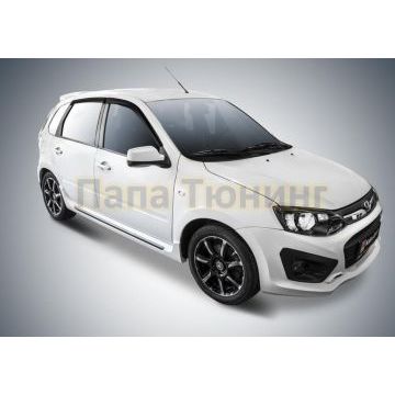 Дефлекторы окон AutoFlex литьевой поликарбонат 4 шт. для Lada Kalina SD HB 2004-2018/Granta HB 2018-