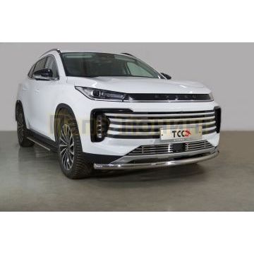 Защита передняя нижняя 60,3 мм ТСС для Exeed TXL 1.6L Turbo 4WD 2021- (не подходят на комплектацию FL2)