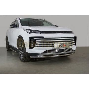Защита передняя нижняя 42,4 мм ТСС для Exeed TXL 1.6L Turbo 4WD 2021- (не подходят на комплектацию FL2)