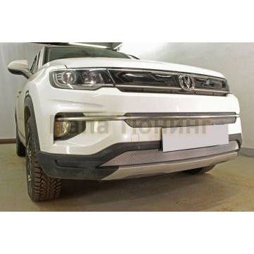Защита радиатора Changan CS35Plus 2018-2023 chrome низ