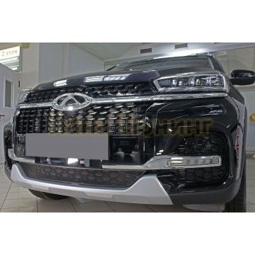 Защита радиатора Chery Tiggo 8 2020- black низ