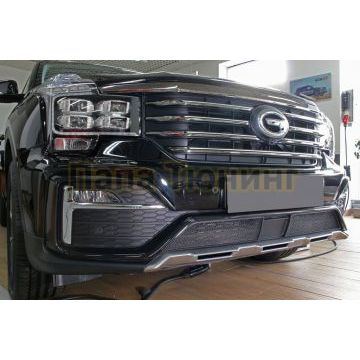 Защита радиатора GAC GS8 2016-2023 (GT) black низ с датчиком ACC