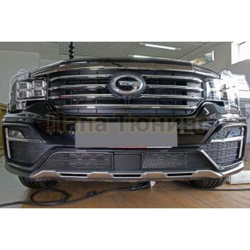 Защита радиатора GAC GS8 2016-2023 (GT) black низ с датчиком ACC