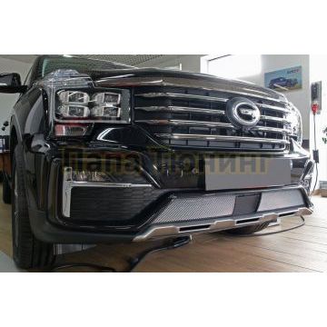 Защита радиатора GAC GS8 2016-2023 (GT) chrome низ с датчиком ACC