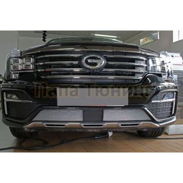 Защита радиатора GAC GS8 2016-2023 (GT) chrome низ с датчиком ACC
