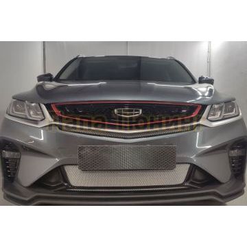 Защита радиатора Geely Coolray 2019-2024 chrome центр
