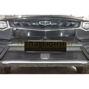 Защита радиатора Geely Tugella 2020- black низ