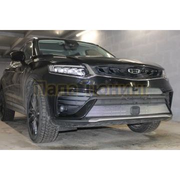 Защита радиатора Geely Tugella 2020- chrome низ