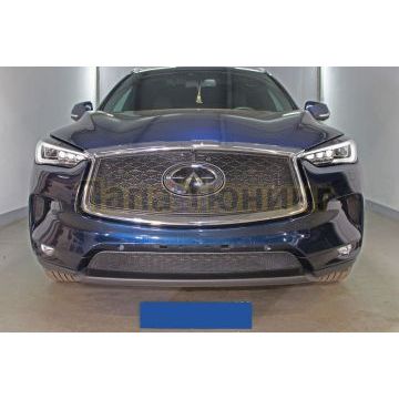 Защита радиатора Infiniti QX50 2021- black низ