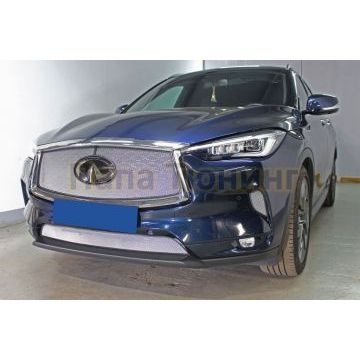 Защита радиатора Infiniti QX50 2021- chrome низ PPREMIUM