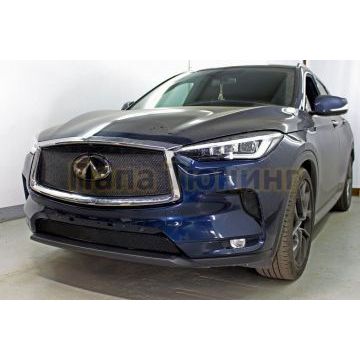 Защита радиатора Infiniti QX50 2021- black низ PPREMIUM