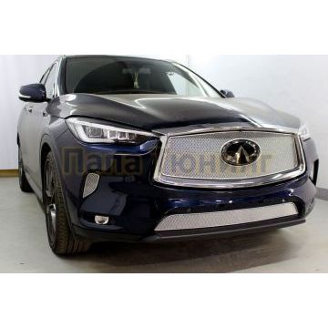 Защита радиатора Infiniti QX50 2021- chrome верх PPREMIUM