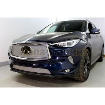 Защита радиатора Infiniti QX50 2021- chrome верх PPREMIUM