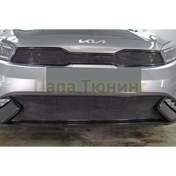 Защита радиатора KIA Cerato 2021- black низ PREMIUM