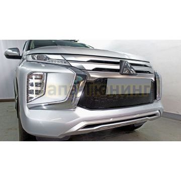 Защита радиатора Mitsubishi Pajero Sport 2021- black низ PREMIUM