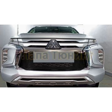 Защита радиатора Mitsubishi Pajero Sport 2021- black низ PREMIUM