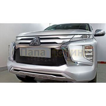 Защита радиатора Mitsubishi Pajero Sport 2021- black низ PREMIUM