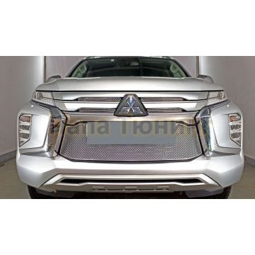 Защита радиатора Mitsubishi Pajero Sport 2021- chrome низ PREMIUM