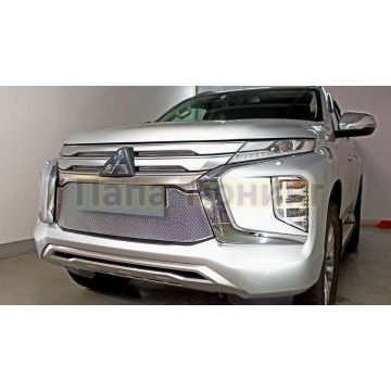 Защита радиатора Mitsubishi Pajero Sport 2021- chrome низ PREMIUM