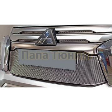 Защита радиатора Mitsubishi Pajero Sport 2021- chrome низ PREMIUM
