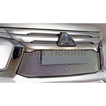 Защита радиатора Mitsubishi Pajero Sport 2021- chrome низ PREMIUM