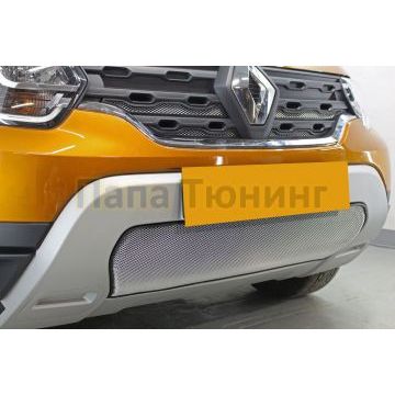 Защита радиатора Renault Duster 2021- chrome низ