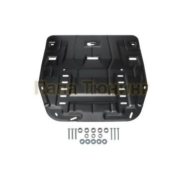 Защита картера + КПП Сталь AutoMax для Hyundai Santa Fe, V - 2.2d; 2.5; 3.5 2021-/Hyundai Tucson, V - 2.0 (150 л.с.), 2.0d 2021-/Kia Sorento, V - 2.2d; 2.5; 3.5 2020-/Kia Sportage V 2022-