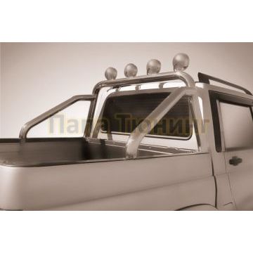 Дуга в кузов d76 с креплениями под ПТФ UAZ PICKUP 2014-