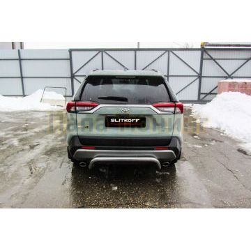 Защита заднего бампера D57 "cкоба" Toyota RAV-4 2018-