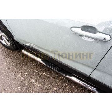 Защита порогов D76 с проступями Toyota RAV-4 2018-